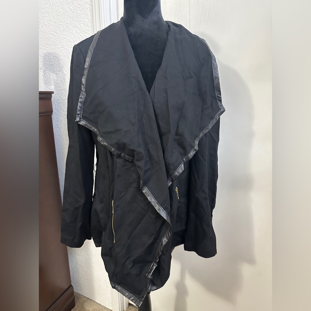 INC International Concepts Black Cape with Silver Accents